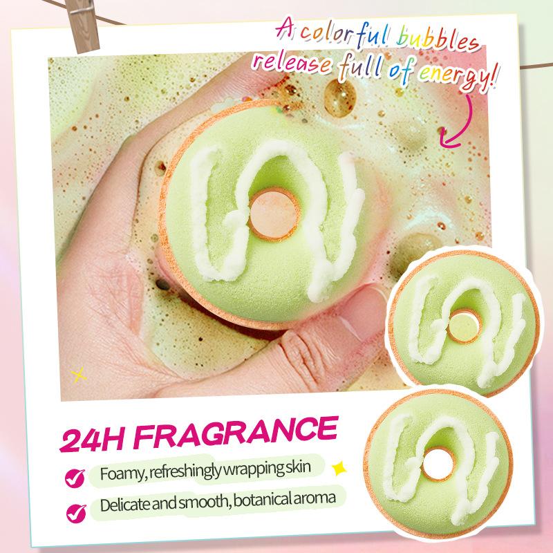 Macaron Ciambella Palline di Sali da Bagno SADOER Sali da Bagno per la Pulizia del Corpo