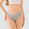 FINETOO 3Pcs/Set Cotton Striped Stretchy Underwear Women's Low Waist Panties Sexy Elastic Wide Belt Solid Color Briefs Comfort Lingerie