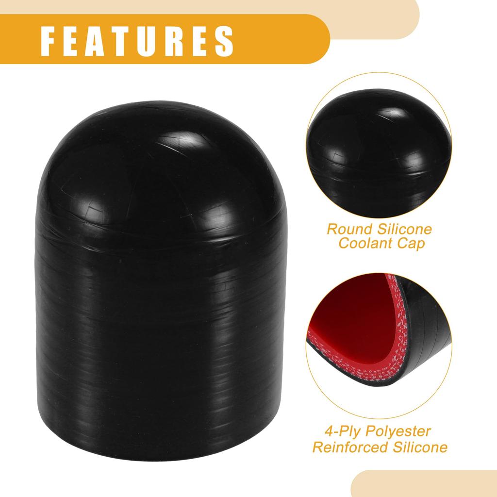 Partuto 1 Set 50mm 1.97" ID Universal Silicone Hose Cap Intake Vacuum Hose End