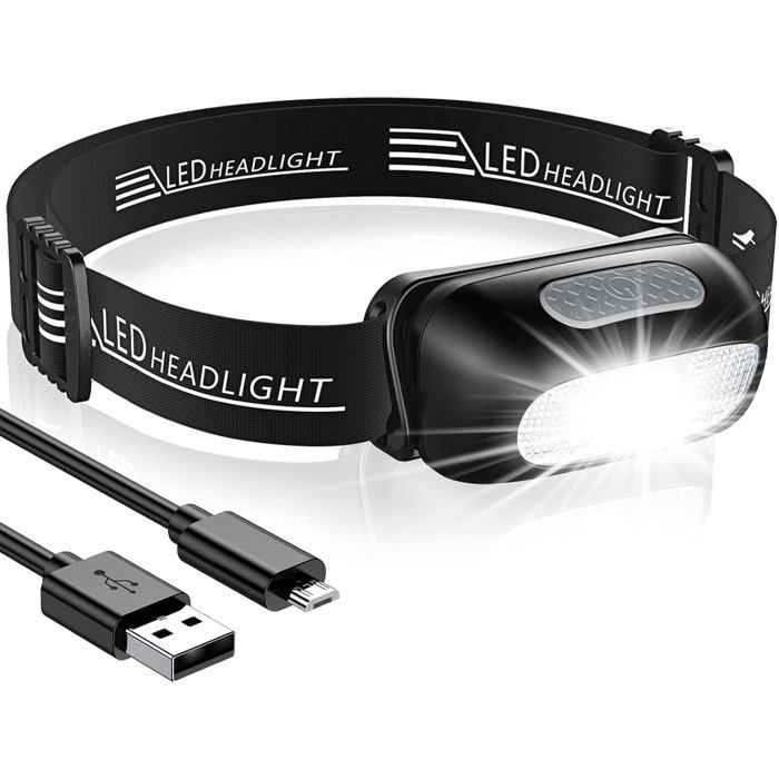 Lampe frontale LED rechargeable - AIMOONSA - Modèle standard - 200 lm - 800 mAh - 5 modes