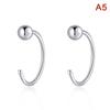 1Pair Butterfly Heart Star Round Shape Ear Clip Silver Color  Hoop Earrings For Women Girls Opening Hoops Earring Jewelry