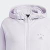 Adidas Logo Print Long Sleeve Hooded Jacket Women Outerwear Light-Purple HY2817