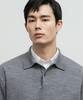 BLANKROOM Polo Knit_Melange Gray