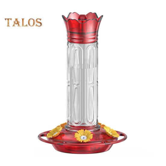 Açık Hava İçin Sinek Kuşu Besleyici Asılı Sızdırmaz Plastik Kuş Besleyici 5 Çiçek Besleme Portu ve Dış Bahçe Dekoru İçin Karınca Hendeği