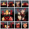 Large Size 2026 New Year Window Stickers Colorful Window Glass Decor  Living Room