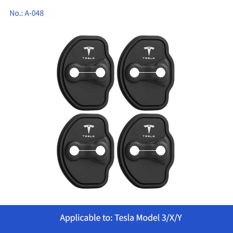 

Tesla car door lock rubber cover anti-collision shock absorbing cushion pad anti-rust protective cover car accessories