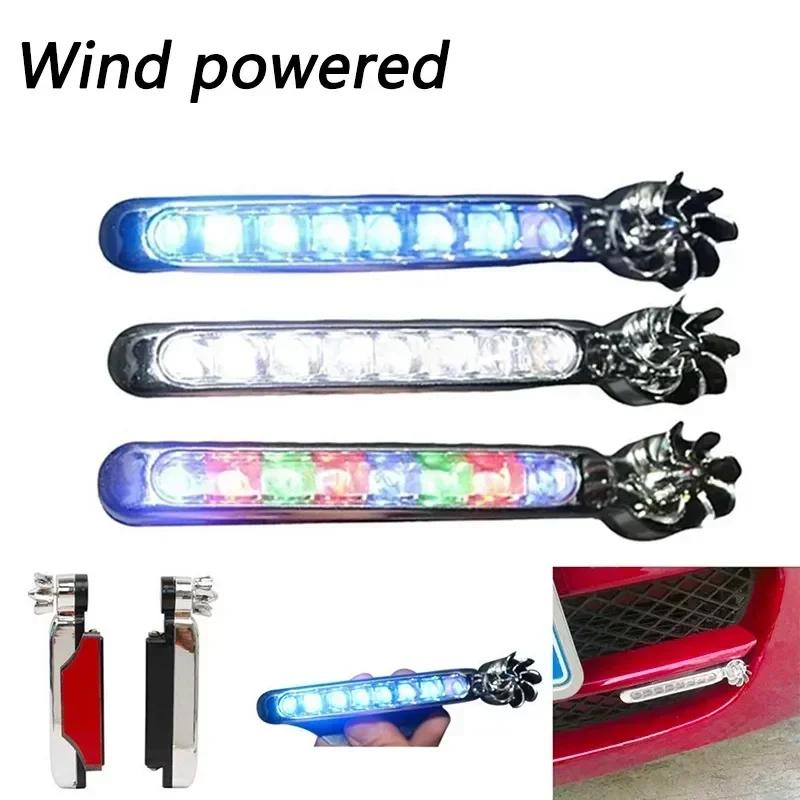 1/2Pcs Car LED DayTime Running Light Wind Powered LED Floodlights Auxiliary Lighting Motorcycle Lamp Automobile Day Headlight