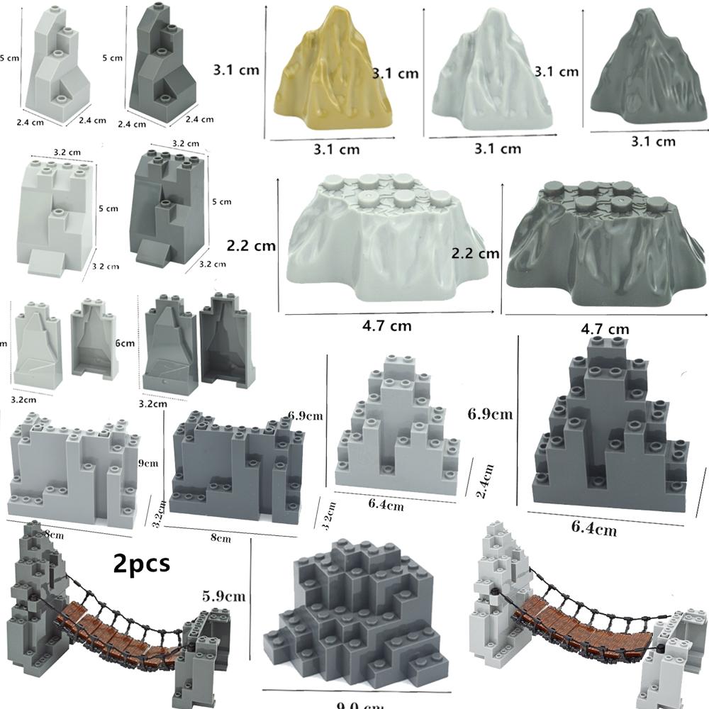 

Moc Rock Panel 6082 6083 23996 47847 Сцена скельної гори DIY Вид вулиці міста Насипний пагорб Камінь Будівельні блоки Іграшки для подарунків