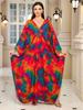 2025 European & American Cotton Print Beach Dress: Women's Loose Long Robe Cover-up with Sun Protection