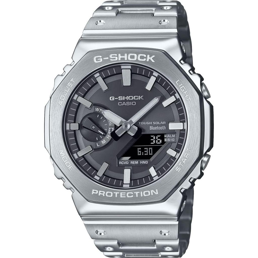 Full Metal Bluetooth Equipped Tough Solar Silver Same Reimported Overseas Model [Casio] G-Shock GM-B2100SD-1A Men's (GM-B2100SD-1AJF Model)
