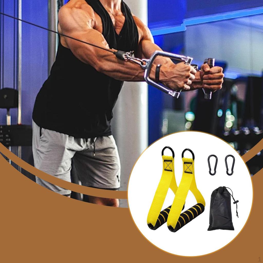 2 Exercise Handles, Sturdy Weightlifting Straps for Vertical Pulls And Weightlifting, Comfortable