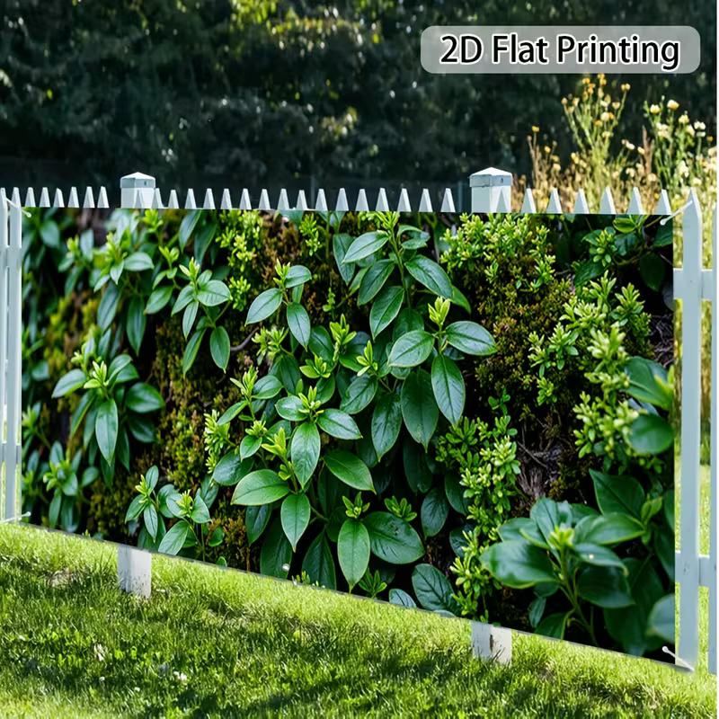 2D Natural Moss & Green Bush Wall View Garage Door Backdrop Garden Banner