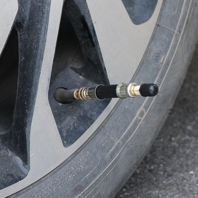 1 Stück Schlauch Zwillingsrad LKW Van Bus Ventilschäfte Verlängerungen Schlauchadapter Flexibel Gummi Reifenventil Aufblasbar Gummi 10/15/21cm
