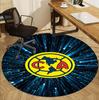 Club America Pattern Round Rug, Indoor/Outdoor Mat, for Picnic, Gameroom, Bedroom, Office, Living Room, Home Decor Carpet, Birthday Gift