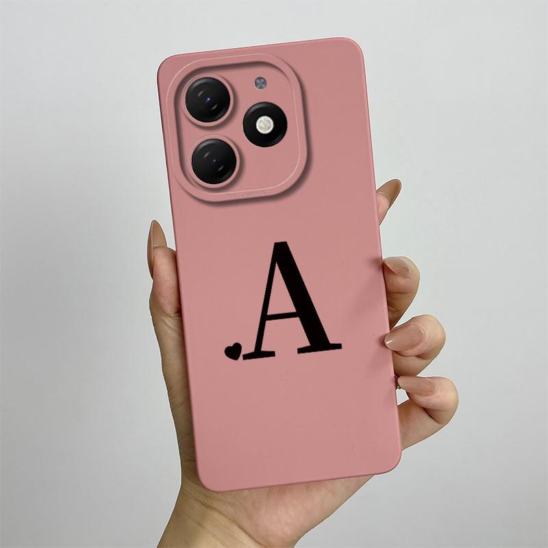 For Tecno Spark 20 Pro Case Tecno Spark 20 Phone Case Tecno Spark 20C BG7n BG7 KJ5 KJ6 Cute Initial Letters Matte TPU Soft Cover