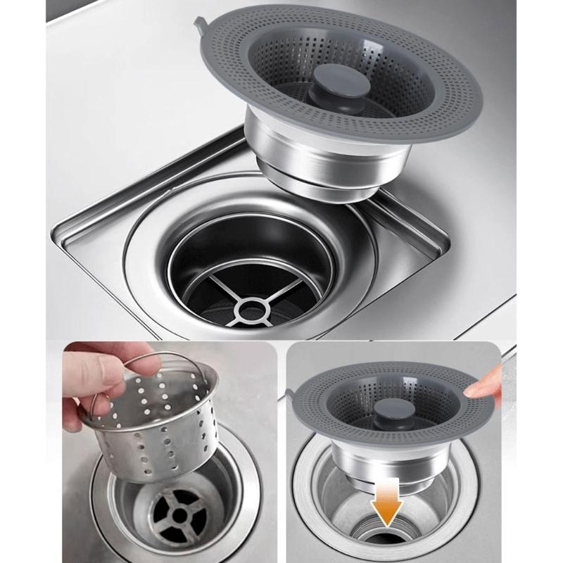 General Kitchen Sink Drain Strainer Stainless Steel Practical Sink Filter Efficient Filtering Kitchen Sink Plugs