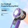 2026 New 100-Speed Handheld Fan with Digital Display Screen Foldable Mini Fan Portable Outdoor Travel Cooling Ice Pack Camp