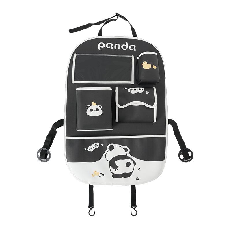 Capybara Car Storage Bag: Anti-Dirty, Anti-Kick, Cartoon Leather Trash Can