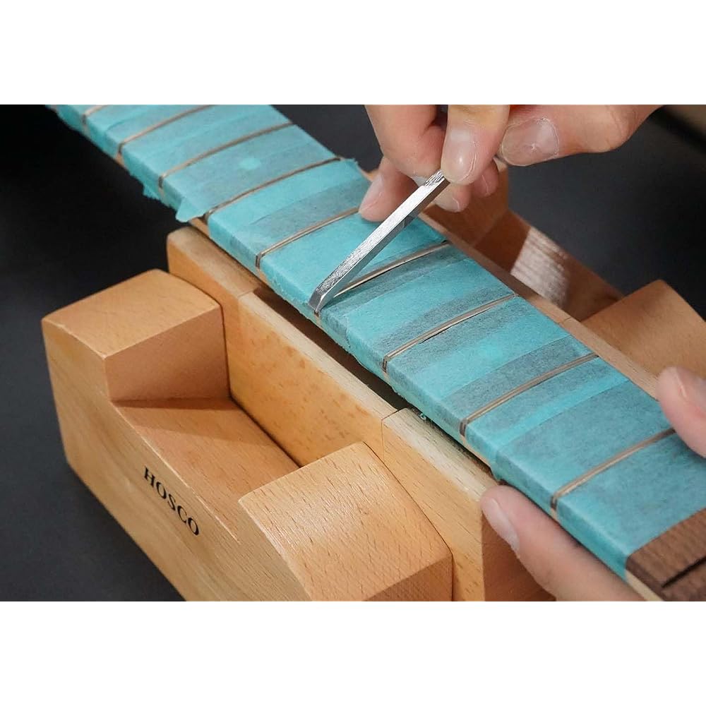 HOSCO Fret End Dressing File for Jumbo Frets, Compatible with Stainless Steel Frets, TL-FE3HC