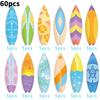 Shape Surfboard Decals Children Party With 60 Paper Stickers Festival Decorate