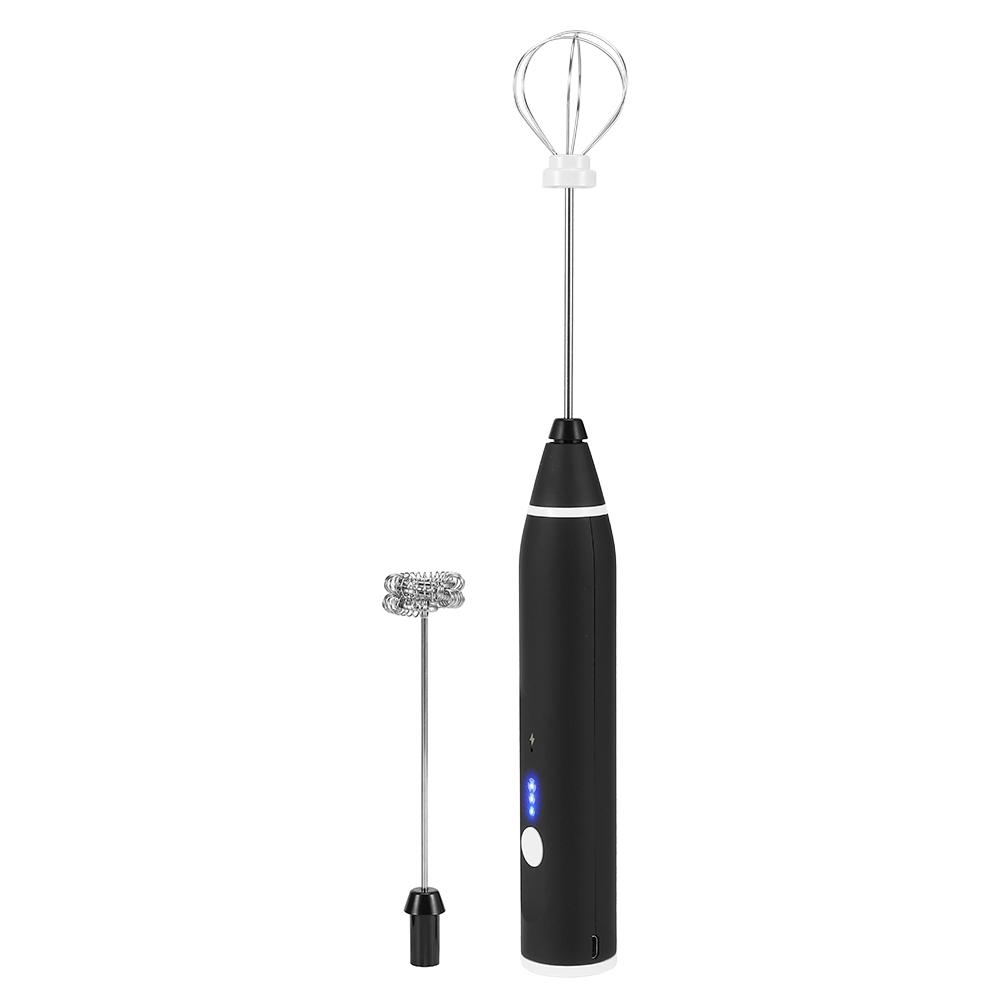 3 Speeds USB Rechargeable Electric Milk Frother Handheld Coffee Mixer Stirrer Egg Beater