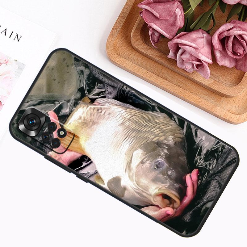 Carp Fishing Fish Case For Xiaomi Redmi Note 14 Pro 13 12 11 9 10 9S 10S 11S 12S Redmi 14C 13C 10C 12C Cover