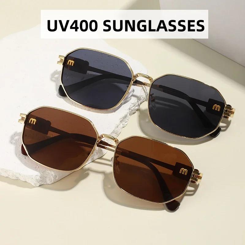 New Fashion Uv400 Polygonal Sunglasses Retro Metal Frame Neutral Outdoor Uv Protection Glasses Fashion Trend Sunglasses