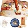 Deep Sea Series Sealing Wax Stamp Heads 3D Brass Wax Grain Seal Head Retro Craft Decor Tool 30mm for Wedding Invitation