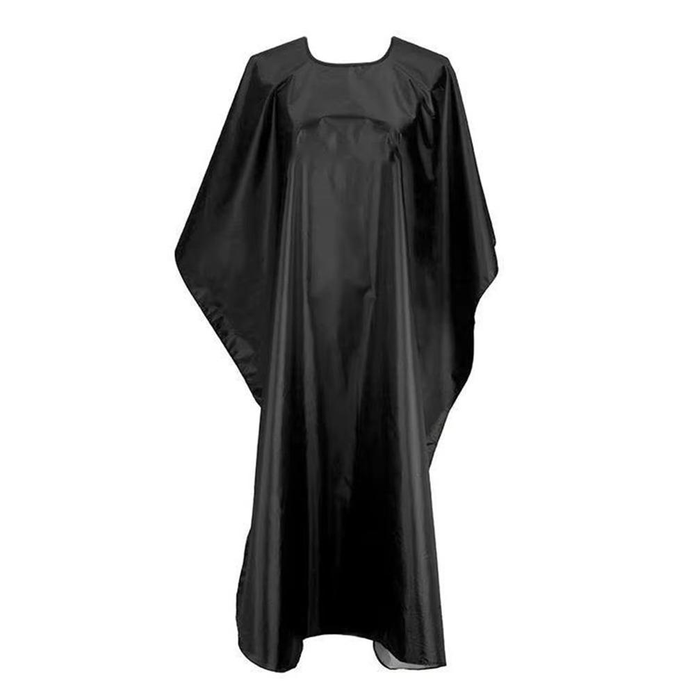 Langlebige Schnalle Haarschnitttuch Salon Zubehör Antistatisches Friseurkappe Schwarz/Kamm Druck Friseurkittel Friseursalon