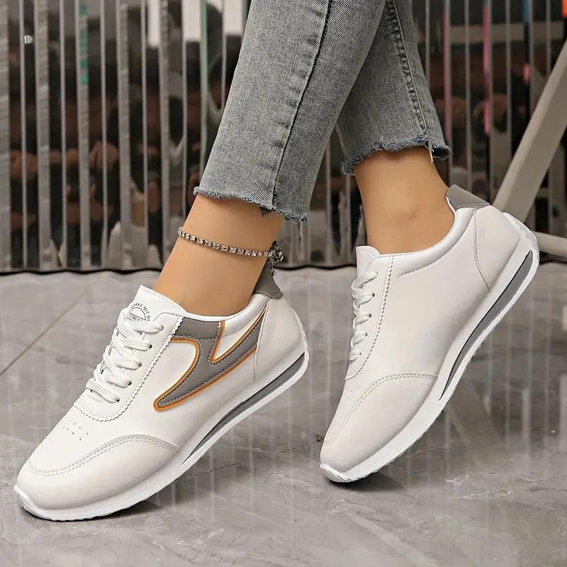 Fashion Women's Non-slip Round  Outdoor Light Sport Shoes 2024 Spring New Running Sho Lightweight Comfortable Fashion Casual Sneakers