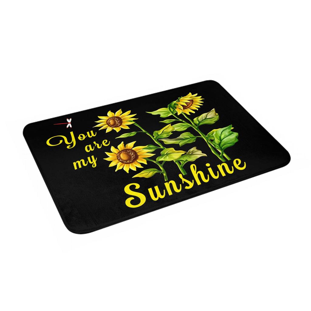 Beautiful Sunflower Flowers Pattern Doormat Anti-Slip Kitchen Bath Mat Garden Garage Door Floor Entrance Carpet Rug