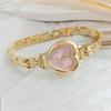 Dames Hartvormige Strass Horlogeband Armband Polshorloge