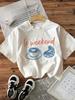 Unisexs Le Weekend Graphic TShirt Short Sleeve Crew Neck Casual Top Coffee Croissant Print With Orange Lettering Printed Tee