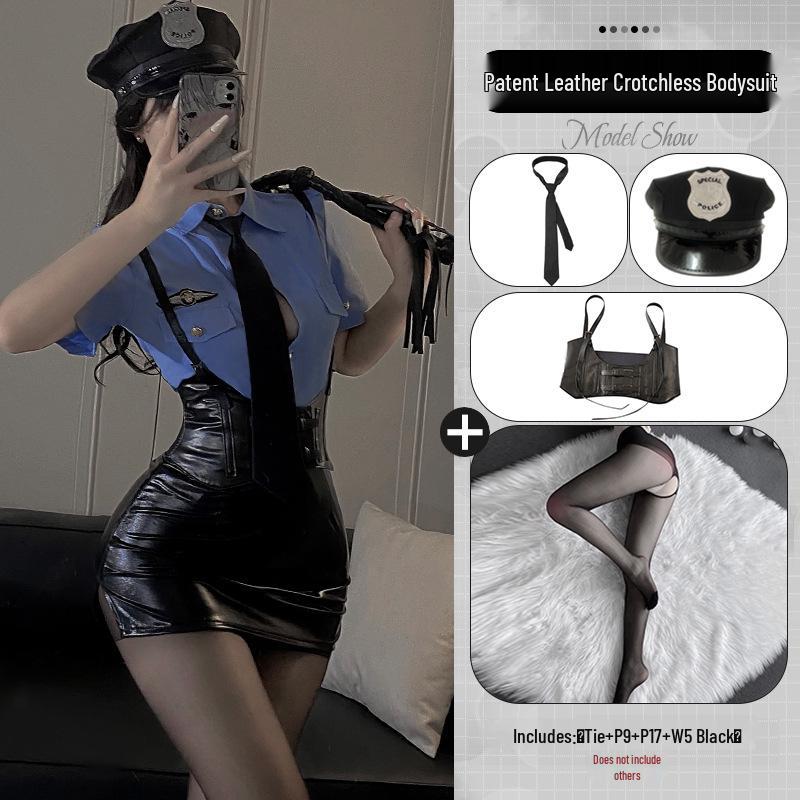Xianyi Seductive Lingerie Set: Sexy Police Officer & Flight Attendant Bedroom Role-Play 507