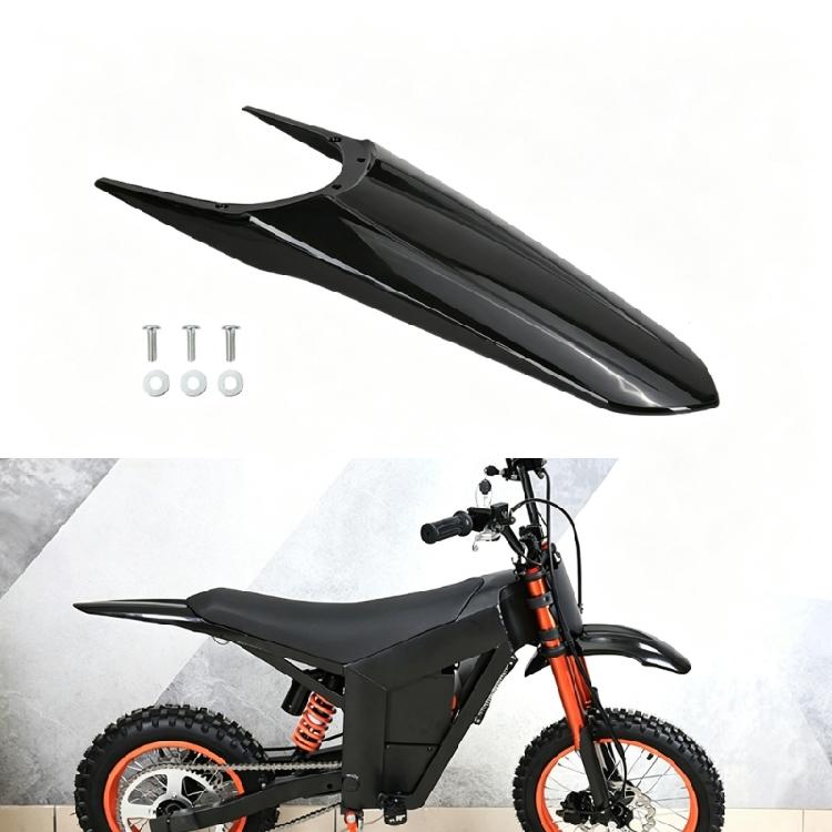 Ebike Rear Guard Part for Tuttio 01 Electric Dirt Bike, Black ABS Molded Mudguard with Screw and Washer Hardware