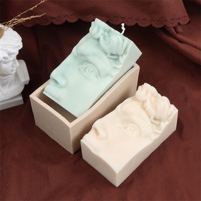 Westliche Kunst Statue Kerzenform Ornamente Handgefertigt Wachs Gips Seife Handwerkswerkzeuge DIY Silikon Seifenform David Halbes Gesicht