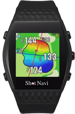 ShotNavi INFINITY BK Nejnovější čip GPS Zelený tvar Ultra lehký 48g Vyrobeno v Japonsku GPS Golf Navi Golf Měřič vzdálenosti Golfové hodinky Soutěžní použití OK