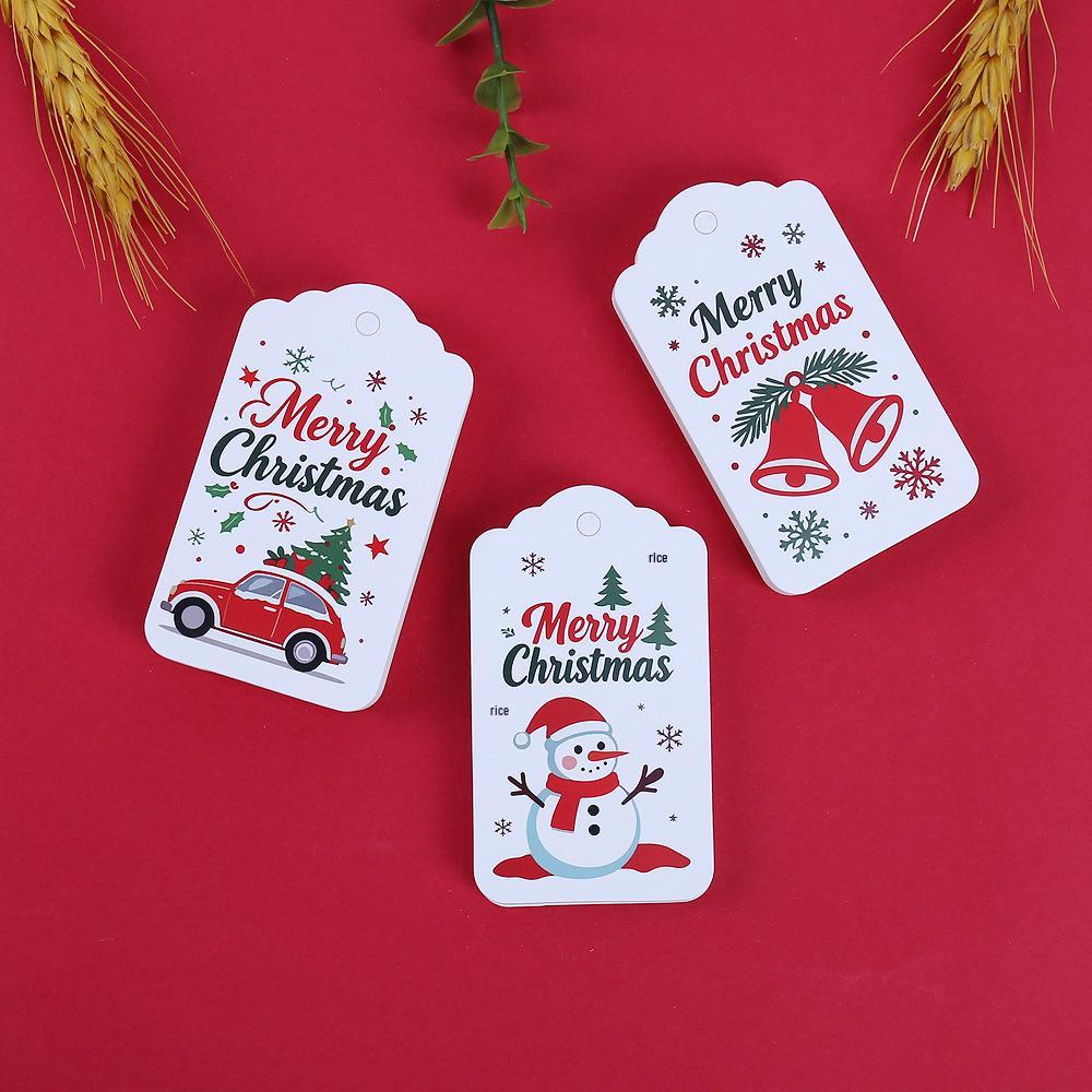 2026 Christmas Gift Tags: Reindeer, Santa, Snowman Design Hang Tags, Christmas Cards In Stock