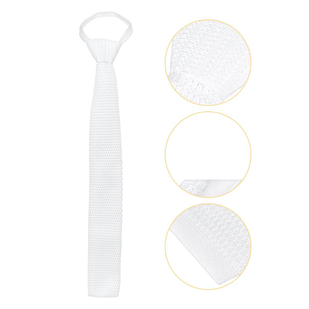 White Polyester Equestrian Necktie Stock Tie Unisex Male Female Horse Riding Accessory