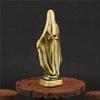 Antike Messing Heilige Jungfrau Maria Figuren Miniatur Schreibtischornamente Heilige Mutter Kleine Statue Heimdekorationen Handwerk Geschenke