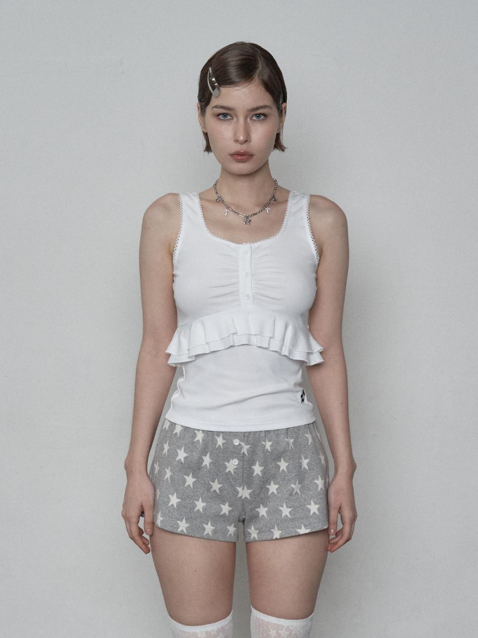 Setup Exe Lace Frill Sleeveless / Off White Os