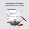 British Maifan Stone Non-Stick Wok: Flat Bottom Pan for Steak, Stir-Fry, and Cooking On Induction and Gas Stoves