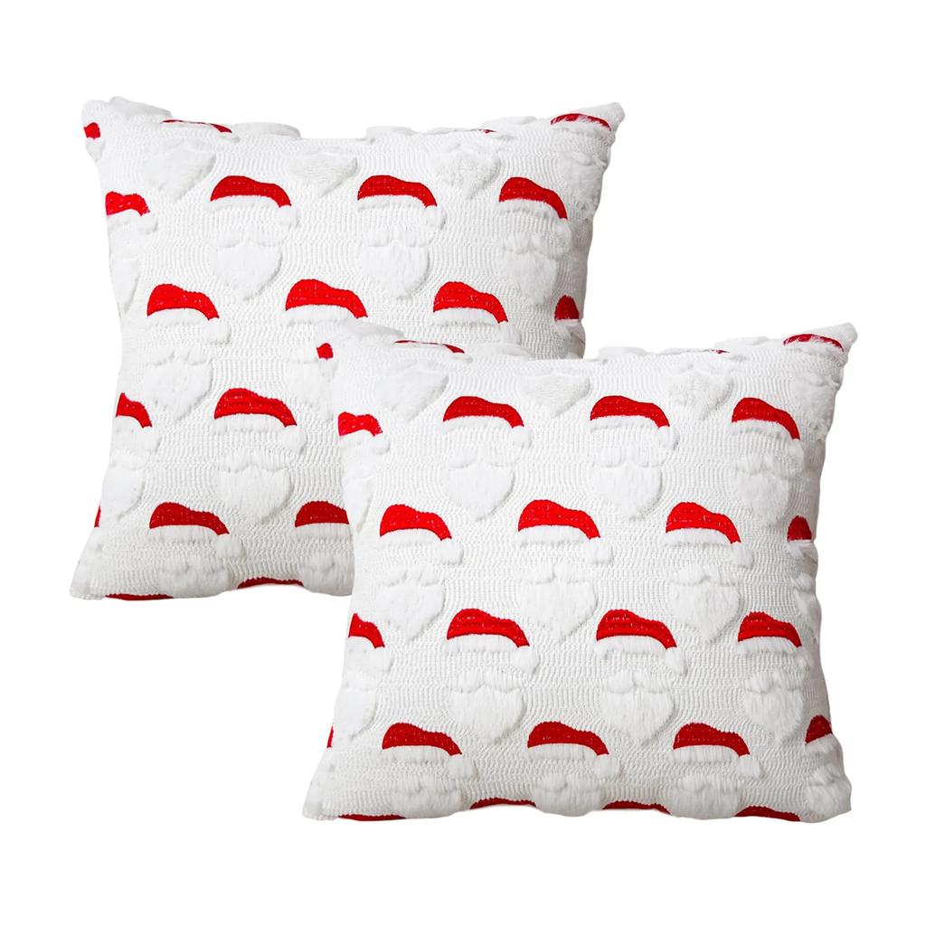 Fall Winter Christmas Throw Pillow Covers Decorative Xmas Tree Pattern Pillowcase Soft Plush Cushions Case for Home Sofa Couch