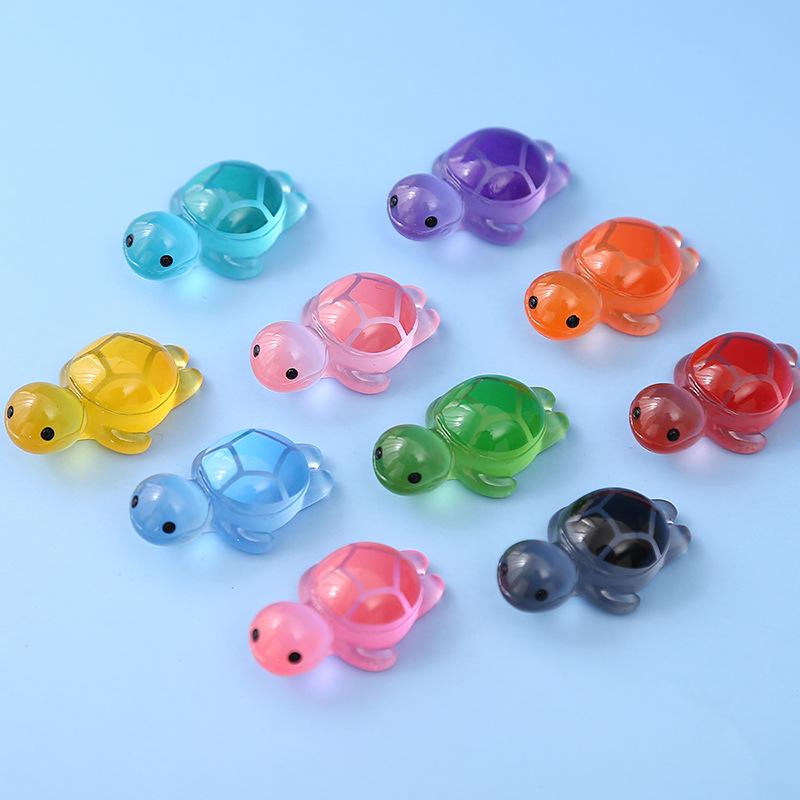 Miniature Luminous Turtle Model - Cute Micro Landscape Desktop & Car Ornament Blind Bag