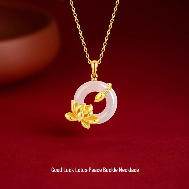 

Экологичное ожерелье «Лотосовый пруд в лунном свете»: Элегантная пряжка-застежка «Цветок Лотоса Мира» для женщин золотой