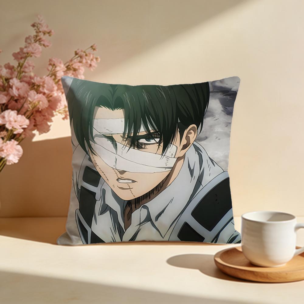 Fashion AAttack on Titanable Cushion Cover Stylish Washable Pillow Cover Ideal for Couch Bedroom Car Decoration