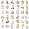 64-Piece Yellow Cat Cartoon Sticker Set for DIY Journals, Phone Cases, and Notebooks