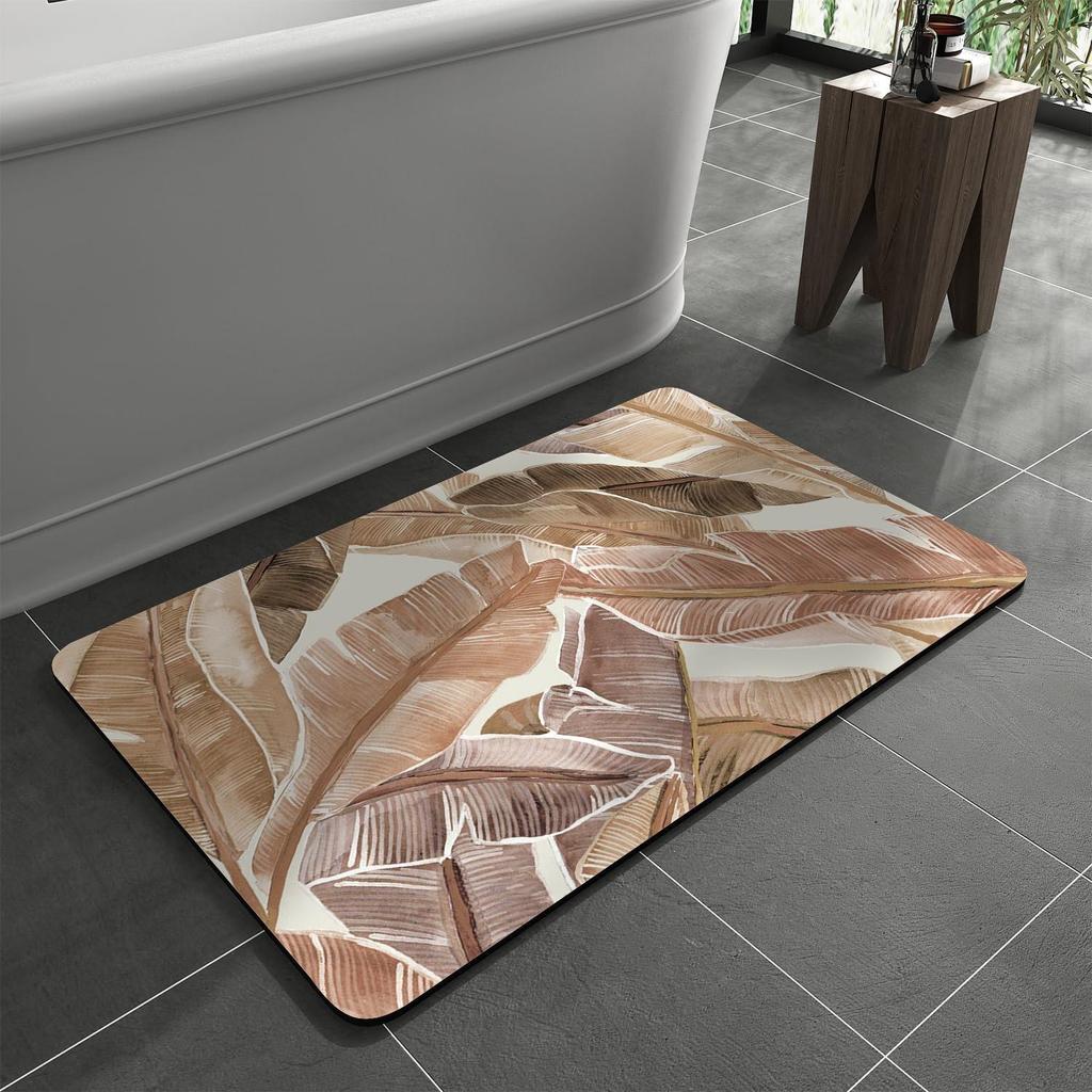Elegant Non-Slip, Quick-Dry Bathroom Mat - Water-Absorbent, Dirt-Resistant, Easy-Clean Foot Pad for Toilet Entrance