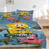 Spongebob Squarepants Adventure Print 3Pcs Bedding Setduvet Cover With 2 Bedropillowcase Home Birthday Gift