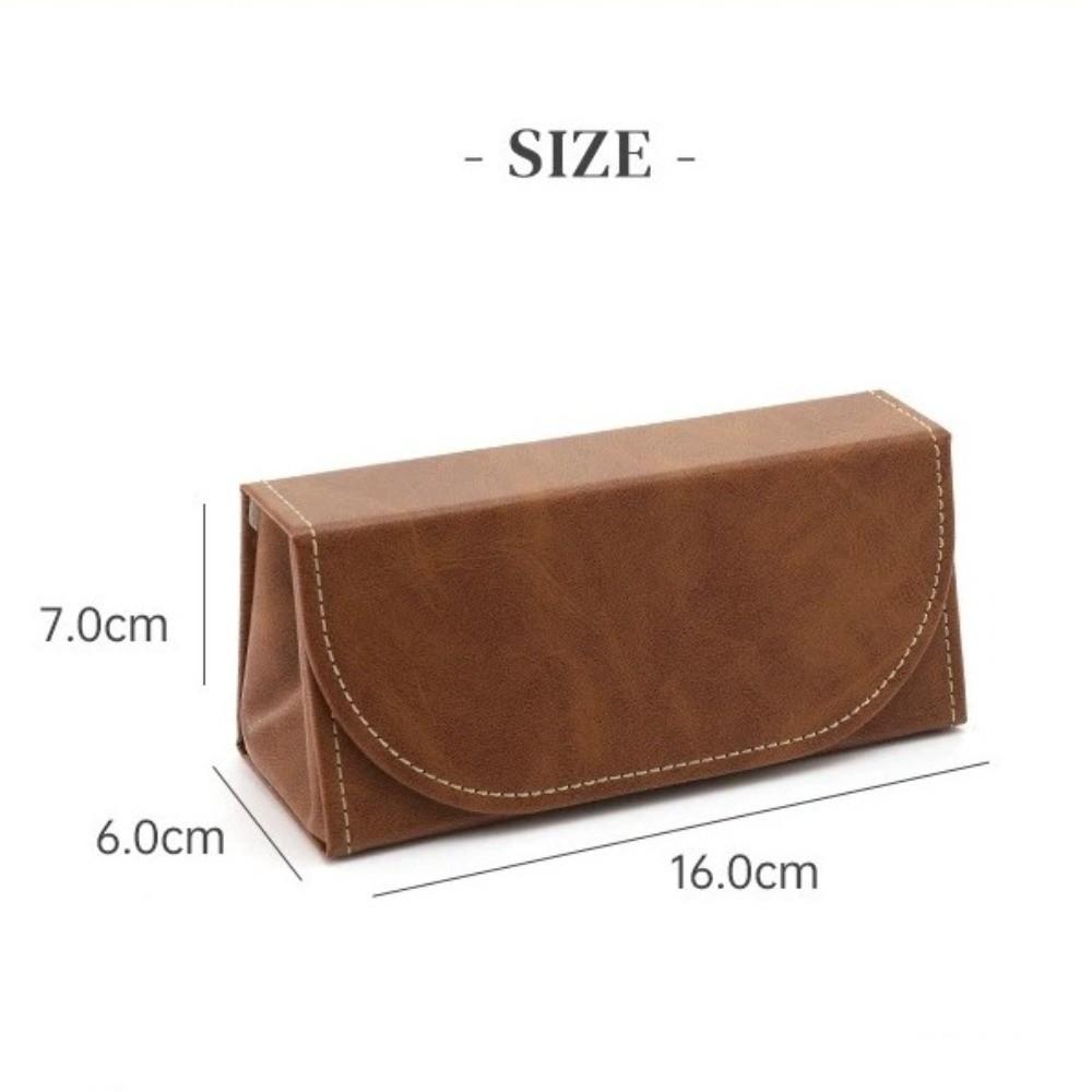 Portable Retro Style Glasses Case Pearl Velvet Inner Light Luxury Eyeglasses Case PU Leather Eyeglasses Holder Women